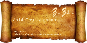 Zalányi Zsombor névjegykártya